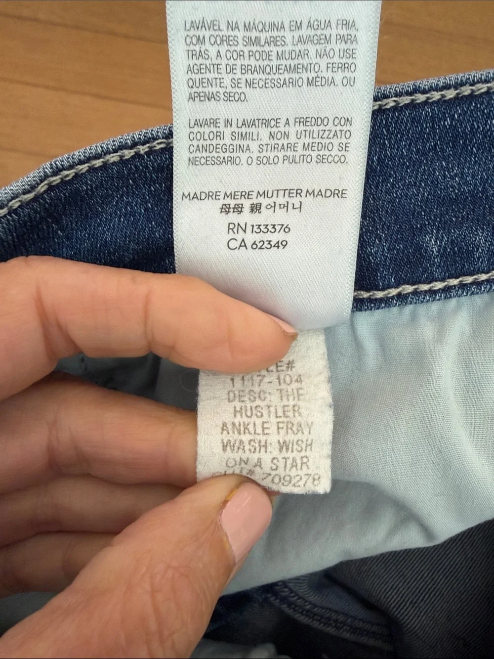 MOTHER The Hustler Ankle Fray Size 30